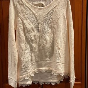Intricate off white sweater from Anthropologie